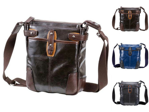 【豊岡鞄 木和田正昭商店 621215 ブルー】ORIGINAL BASIC 帆布PU×皮革ショルダーバッグ(S)